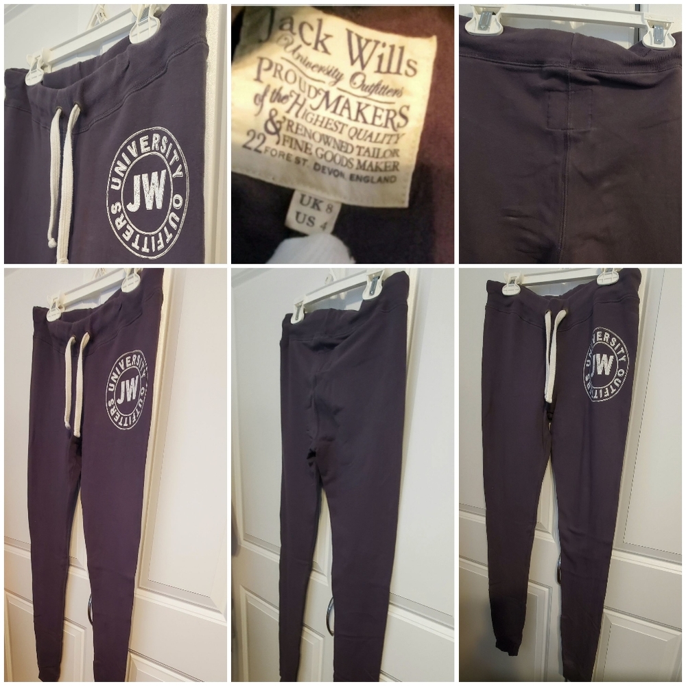 JACK WILLS UNIVERSITY OUTFITTERS YOGA JOGGING PANTS US- 4 UK -8